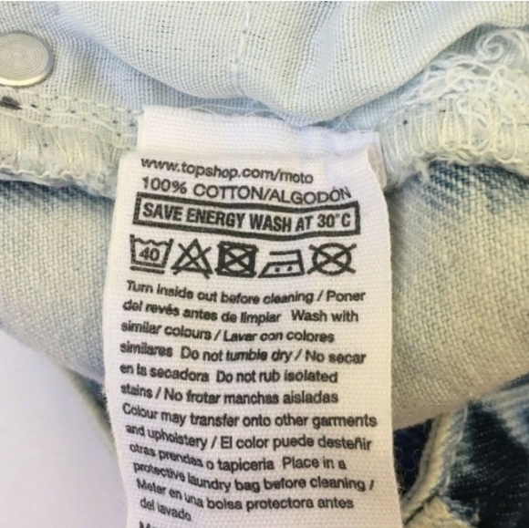 Top Shop Acid Wash Two Color Moto Shorts Spring Summer Daisy Dukes Bohemian - Picture 3 of 8